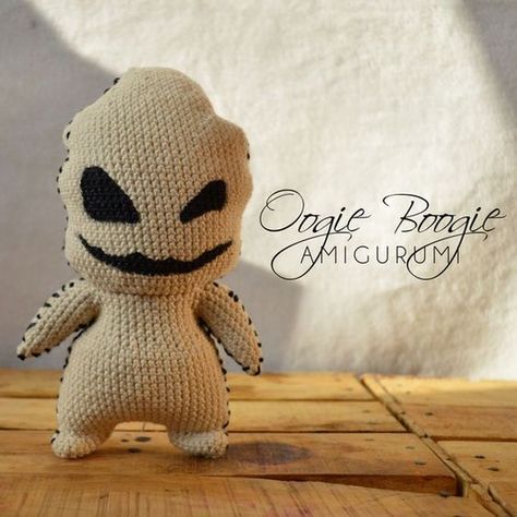 Oogie Boogie Amigurumi - PDF Pattern, Nightmare before Christmas DIY crochet toys #diycrochettoys #crochet #crochettoy #crochettoys 3.343 Oogie Boogie Crochet Pattern Free, Oogie Boogie Crochet Pattern, Crochet Oogie Boogie, Nightmare Before Christmas Crochet, Gothic Crochet, Crochet Halloween, Halloween Crochet Patterns, Monster Dolls, Oogie Boogie