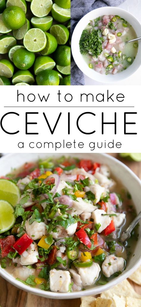 Fish Ceviche Recipe, Ceviche Recipe Fish, Ceviche Fish, How To Make Ceviche, Fish Ceviche, Ceviche Recipe, Calamari, Fish Dishes, Ceviche