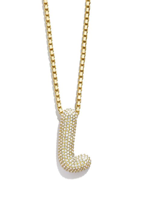 BaubleBar Pavé Crystal Bubble Initial Pendant Necklace available at #Nordstrom Initial Bar Necklace, Bauble Bar, Bubble Necklaces, Initial Pendant Necklace, Initial Pendant, Initial Necklace, Initials, Bubbles, Nordstrom