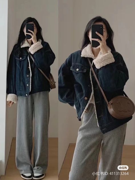 Aesthetic Korean Outfits Winter, Semi Cold Weather Outfits, Outfit Ideas For Winter Casual, K Fashion Women, Outfit Ideas Korean Winter, Korean Winter Outfits Women, Korean Winter Clothes, Japan Outfit Winter, Korean Style Winter