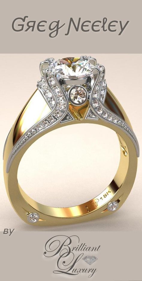 Brilliant Luxury ♦ Greg Neeley italian top ladies diamond and 18k ring Purple Centerpiece, Diamond Crown, Makijaż Smokey Eye, Gold Wedding Jewelry, Harry Winston, Zircon Ring, Mens Gold, Engagement Jewelry, Red Stone