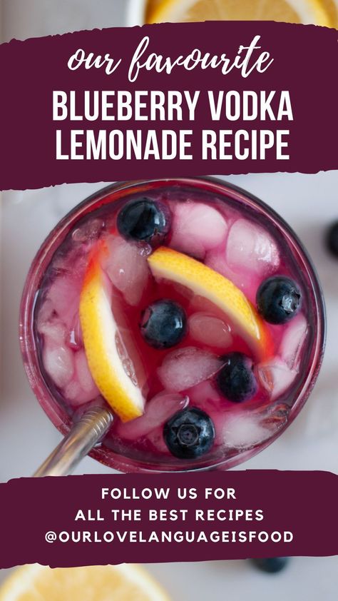 This blueberry vodka lemonade recipe is the perfect cocktail for a hot day! Light, refreshing, and the perfect balance of bright lemon and sweet blueberry flavor. Blueberry Vodka Drinks, Blueberry Cocktail, Blueberry Vodka, Easy Summer Cocktails, Lemon Vodka, Vodka Lemonade, Lemonade Cocktail, Blueberry Lemonade, Lemonade Drinks