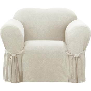 Chair Slip Covers, Farmhouse Armchair, Dining Room Chair Slipcovers, Loveseat Slipcovers, Chair Slipcover, Couch And Loveseat, Chair Slipcovers, Fitted Furniture, Diy Chair