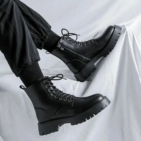 Men's Luxury Designer Boots, Modern Luxury Men's Boots, Luxury Men's Combat Boots With Leather Sole, Men’s Alternative Platform Boots, Luxury Modern Men's Boots, Luxury Leather Sole Men's Boots, Luxury Medium Width Men's Boots, Masculine Luxury Formal Boots, Luxury Masculine Formal Boots