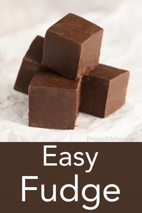 Easy Chocolate Fudge Recipe, Chocolate Fudge Recipe, How To Make Fudge, Chocolate No Bake Cookies, Easy Chocolate Fudge, Homemade Fudge Recipes, Chocolate Cupcakes Moist, Fudge Recipes Chocolate, Preppy Kitchen