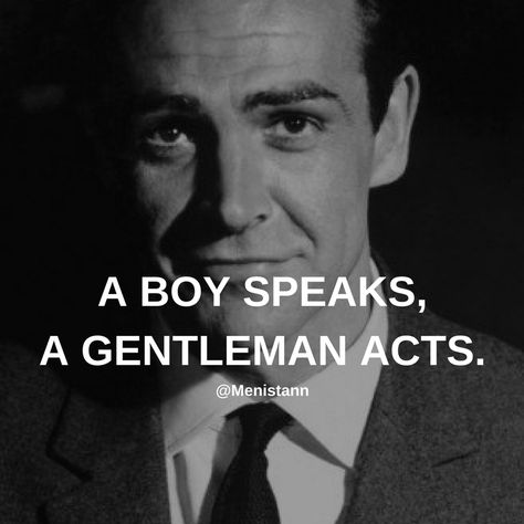 A BOY SPEAKS, A GENTLEMAN ACTS.#Menistann #Man #Men #mondaymotivation #Boys #Quotes #MotivationalQuotes Charismatic Men, Boys Quotes, A Gentleman, Vision Boards, Man Men, Monday Motivation, A Boy, Gentleman, Thinking Of You