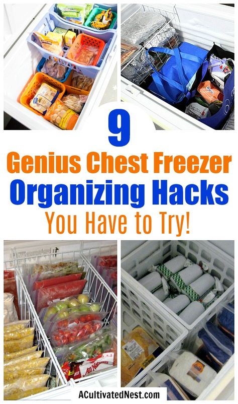 Deep Freezer Organization, Freezer Storage Organization, Kitchen Hack Decor, Freezer Hacks, Chest Freezer Organization, Deep Freezer, Organizational Hacks, Kitchen Storage Hacks, Freezer Organization