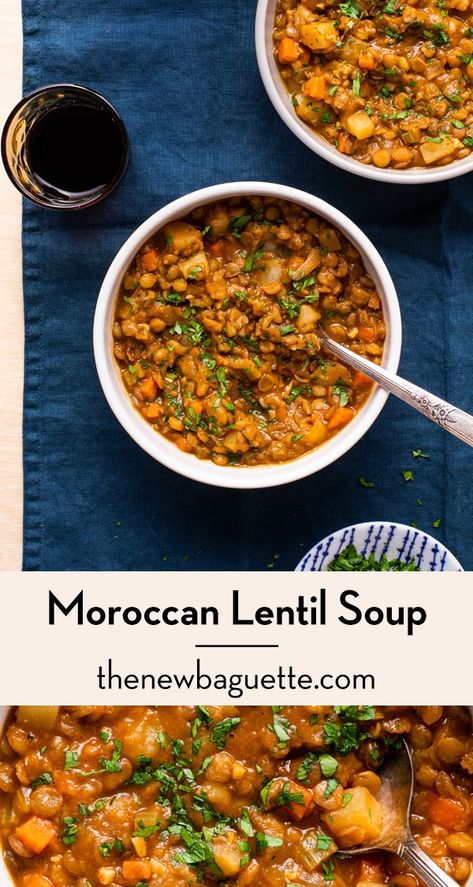 Moroccan Green Lentil Soup Recipe (Inspired by Pret a Manger) Green Lentil Soup Recipe, French Dressing Recipe, Green Lentil Soup, Moroccan Lentil, Moroccan Lentil Soup, Green Dressing, Moroccan Soup, Green Salad Dressing, Moroccan Green