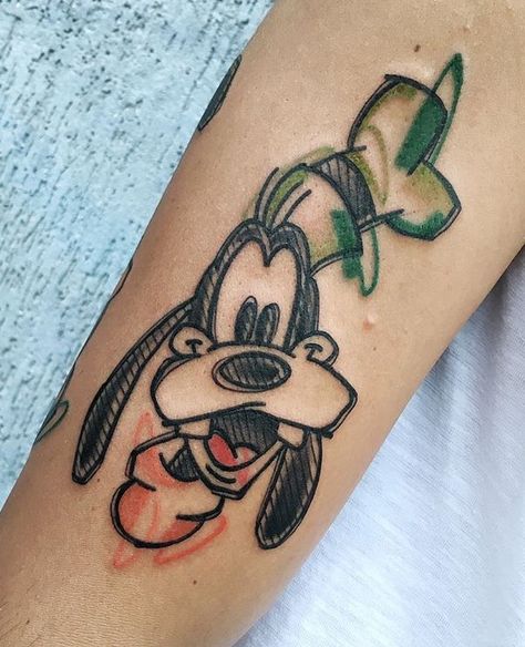 Disney Goofy Tattoos Ideas, Goofy Tattoos Disney, Small Goofy Tattoo Ideas, Goofy Tattoo Disney, Disney Goofy Tattoos, Goofy Tattoos Ideas, Goofy Tattoos, Disney Inspired Tattoos, Tattoo For Baby Girl