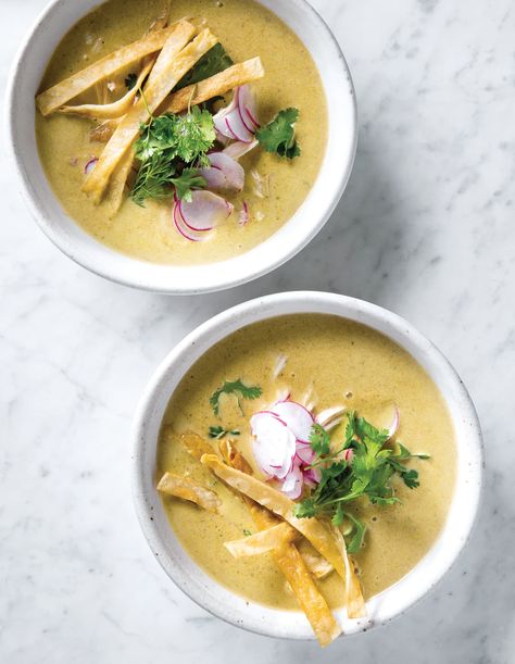 Creamy Chicken Poblano Soup, Poblano Soup Recipe, Creamy Chicken Poblano, Chicken Poblano Soup, Chicken Poblano, Poblano Soup, Joanna Gaines Recipes, Creamy Chicken Soup, Cooking Chicken To Shred