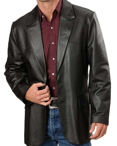 Sharp, genuine leather men's blazers, perfect for sophisticated style. #AmrikaLeather #MensFashion https://www.amrikaleather.com/collections/mens-leather-blazers Mens Leather Blazer, Lambskin Leather Blazer, Mens Leather Coats, Black Leather Blazer, Leather Blazer Jacket, Fitted Coat, Men's Leather Jacket, Real Leather Jacket, Biker Leather