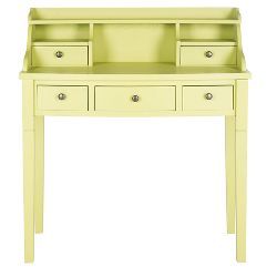 Carter Desk - Safavieh® Secretary Desk With Hutch, Wood Secretary Desk, Colorful Desk, Green Desk, Cubby Storage, Big Desk, Secretary Desks, Best Desk, White Desks