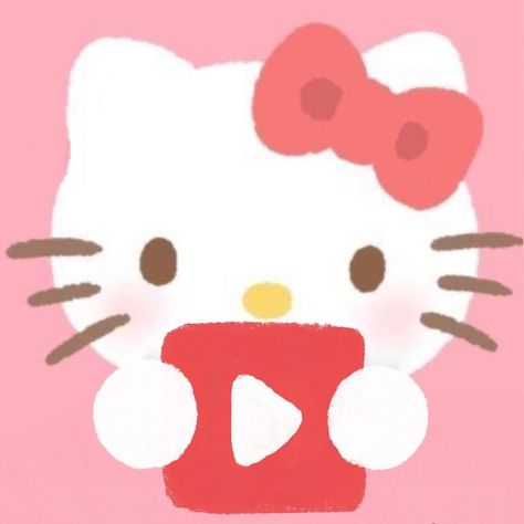 Cat App, Kawaii App, Walpaper Hello Kitty, Wallpaper Iphone Lucu, Hello Kitty Themes, Apple Icon, Kitty Images, Hello Kitty Characters, Hello Kitty Backgrounds