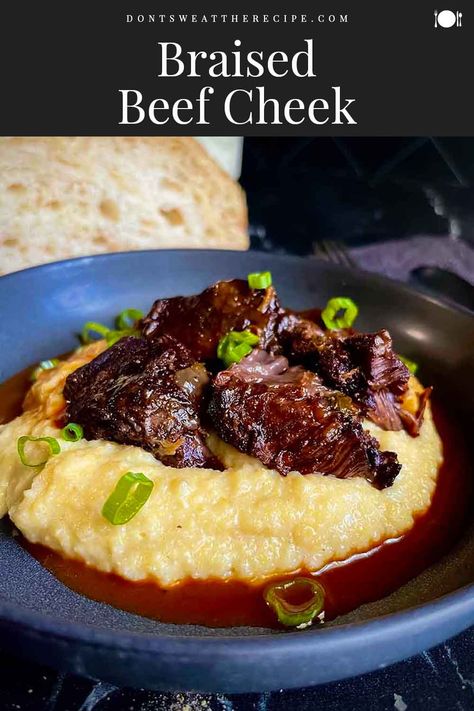 Indulge in the sublime tenderness and rich flavors of braised beef cheeks. Slow-cooked to perfection, this dish is a culinary masterpiece worth savoring. Beef Cheek Recipes, Braised Beef Cheeks, Beef Cheeks Recipe Slow Cooker, Beef Cheek Meat Recipe, Beef Cheeks Slow Cooker, Beef Cheeks Recipe, Slow Cooked Beef Cheeks, Health Cooking, Traditional Italian Dishes