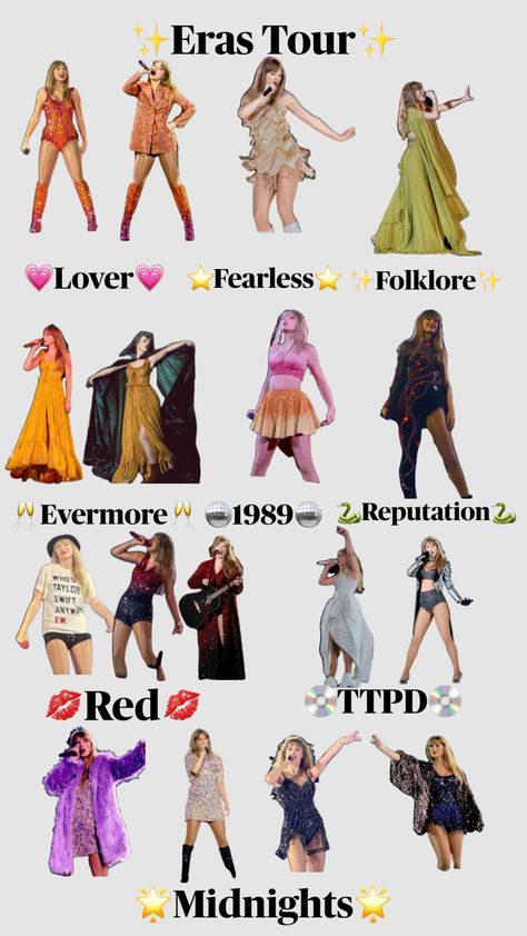 TAYLOR SWIFT ERAS TOUR!💗 (not all of the fits but Some of them🫶🏼) #taylor swift #outfits #swiftie Taylor Swift Oufit, Taylor Swift Costume, Taylor Swift Tour Outfits, Swift Tour, Halloween 2014, Tour Outfits, Taylor Swift Eras Tour, Taylor Swift Eras, Taylor Swift Outfits