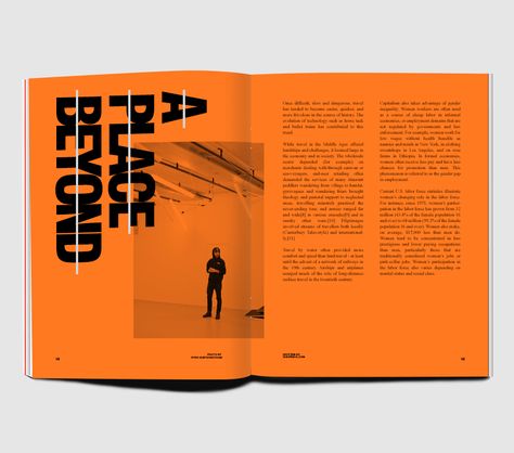 Magazine Spread – Gabriele Wechner – Ergotherapeutin Design Layout Magazine, Raygun Magazine, Magazine Page Layouts, Typography Magazine, Layout Magazine, Mises En Page Design Graphique, Magazine Layout Inspiration, 잡지 레이아웃, Magazine Spread