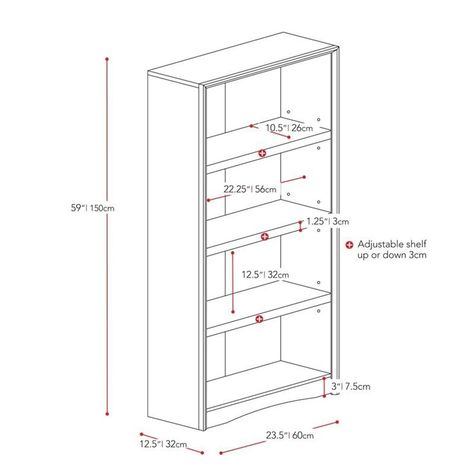 Classic in design with a practical form, this bookcases are offered in 3 different heights making the perfect addition to your home. Getting organized is easy with these carefully designed pieces that assemble in minutes! Adjustable Bookshelf, 4 Shelf Bookcase, Modern Bookshelf, Tall Bookcases, Wood Bookcase, Bookshelf Decor, Display Storage, Furniture Deals, Furniture Assembly