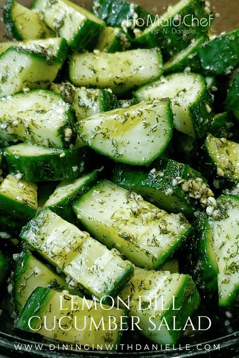 Cucumber With Dill Salad, Cucumber And Dill Recipes, Dill And Cucumber Salad, Light Bbq Side Dishes, Light Cucumber Salad, Cucumber Balsamic Salad, Lemon Dill Salad, Side Dishes With Cucumbers, Side Salad With Salmon