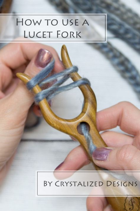 Lucet Fork Tutorial, Knitting Fork, Lucet Fork, Celtic Knot Tutorial, Lucet, Viking Knit, I Cord, Yarn Projects, Knitting Tutorial