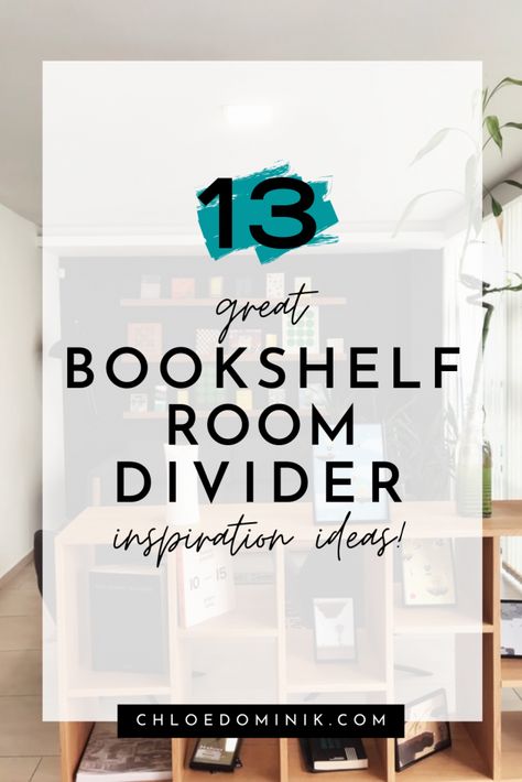 13 Great Bookshelf Room Divider Inspiration Ideas - Chloe Dominik Ceiling Room Divider Ideas, Bookcase Room Divider Ideas, Ceiling Bookshelf, Office In Home, Living Room Divider Ideas, Half Wall Room Divider, Low Bookshelf, Ikea Room Divider, Bedroom Divider