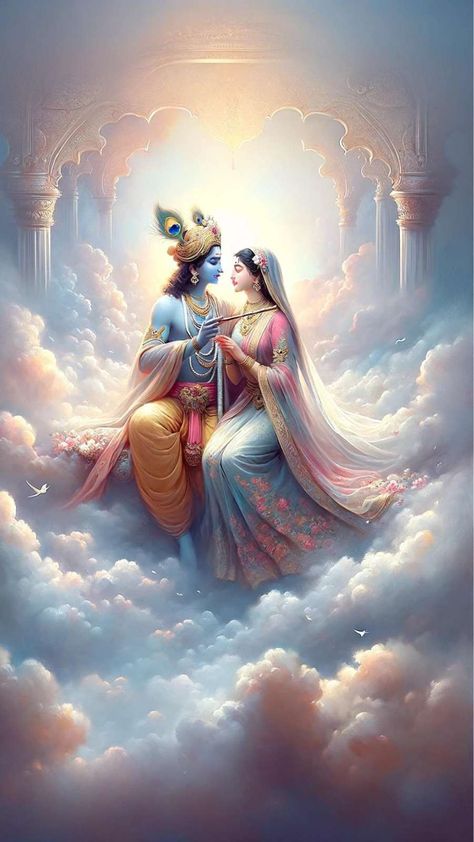 Embrace your Twin Flame, the mirror of your soul. Together, you'll experience the ultimate journey of love, self-discovery, and spiritual growth. In the dance of life, move in harmony with the beloved who is your reflection. Twin Flames burn brightly together, illuminating the path toward enlightenment. Ganesh And Krishna Together, Radhe Krishna Love Image, Radha Krishna Love Hd Wallpaper, Radha Krishna Love Images, Love Mood Pics, Radhe Krishna Love, Unique Radha Krishna Images, Photos Of Lord Krishna, All God Images