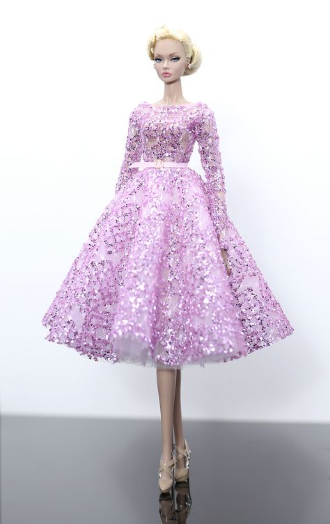 Barbie Frocks For Women, Poppy Outfit, Frocks For Women, Barbie Pink Dress, Barbie Dresses, Women Dress Collection, Barbie Wardrobe, Barbie Gowns, Doll Clothes Barbie