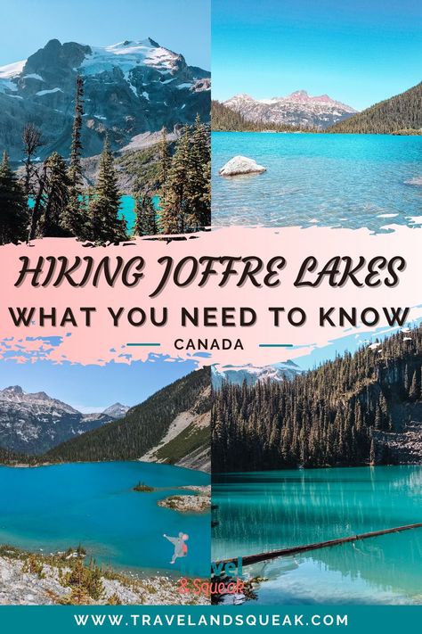 Hiking in Joffre Lakes Provincial Park is an unforgettable experience. Not far from Whistler and Vancouver it can easily be done in a day but for the ultimate adventure we'd recommend camping underneath Matier Glacier. Follow our guide to hiking Joffre Lakes for everything you need to know. Lakes Canada, Joffre Lake, Sea To Sky Highway, Vancouver Travel, Lake Trip, Adventure Bucket List, Alpine Lake, Adventure Wedding, North America Travel