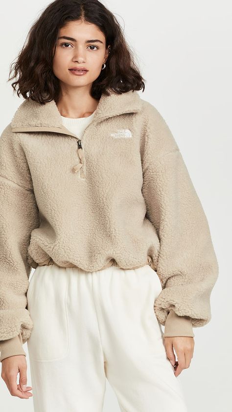 The North Face Platte Sherpa Zip Jacket | SHOPBOP Sherpa Jacket, North Face Jacket, Zip Jacket, Fleece Jacket, Fashion Designer, North Face, What To Wear, The North Face, Turtle Neck