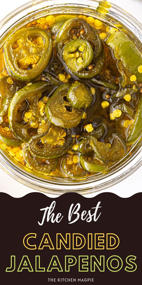 Candied Veggies, Canning Jalapenos, Quick Pickles, Candied Jalapenos, Cowboy Candy, Diy Foods, Pickled Peppers, Pickle Recipes, Preserving Foods