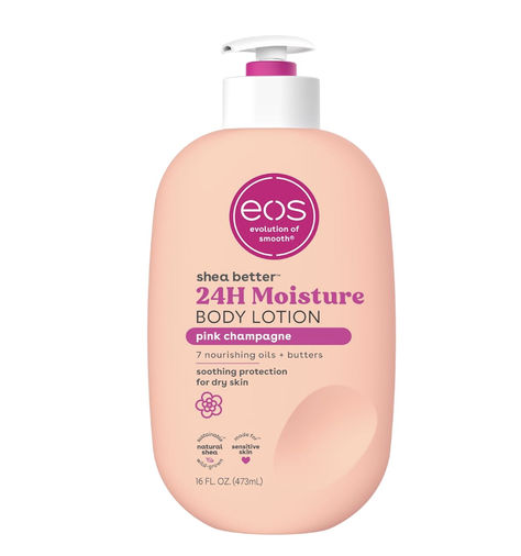 eos Shea Better Body Lotion- Pink Champagne, 24-Hour Moisture Skin Care, Lightweight & Non-Greasy, Made with Natural Shea, Vegan Eos Shea Butter Body Lotion, Eos Pink Champagne, Pink Champagne Eos Lotion, Eos Pink Champagne Combo, Eos Body Lotion, Chan Christmas, Pink Body Lotion, Eos Lotion, Mari Chan