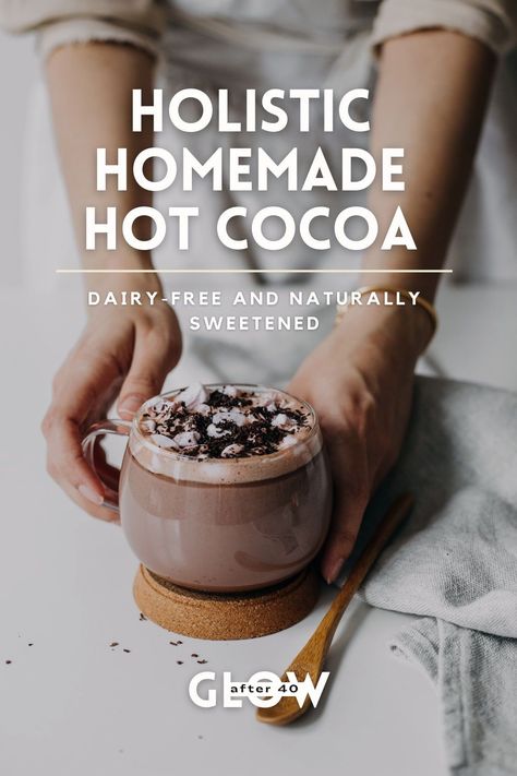 Best healthy hot chocolate recipe for cozy drinks! Try this easy DIY hot cocoa to meet your healthy eating goals this season. This healthy recipe is dairy-free, sugar-Free and packed with nutrients. Gift yourself soothing cacao joy! Healthy Cocoa Drink, Mushroom Hot Chocolate, Healthy Cocoa Recipes, Hot Cacao Drink Recipes, Hot Healthy Drinks, Healthy Hot Cocoa Recipe, Diy Hot Chocolate Mix Recipes, Hot Cocoa Crockpot Recipe, Healthy Hot Cocoa