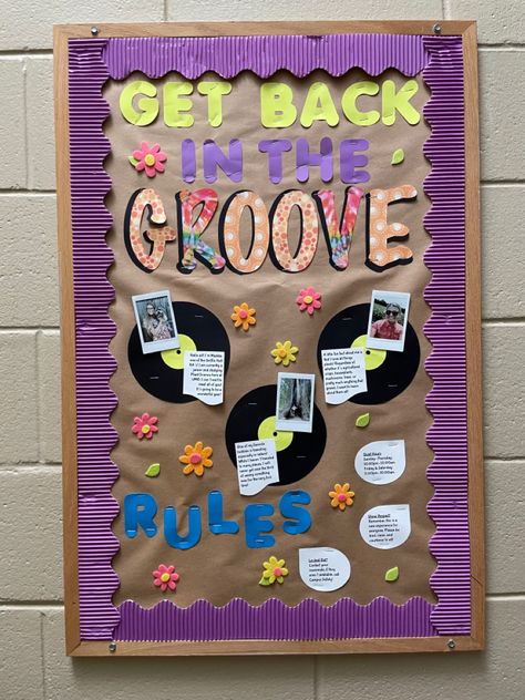 80s Themed Bulletin Board, Tik Tok Bulletin Board Ideas, Disco Theme Bulletin Board, Disco Ball Bulletin Board Ideas, Mean Girls Bulletin Board, Disco Bulletin Board, Ra Floor Themes Door Decs, Disco Bulletin Board Ideas, Residence Hall Themes