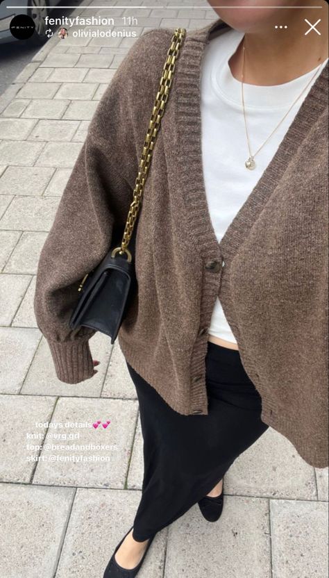 Mode Zara, Look Plus Size, Uni Outfits, Corporate Outfits, Brown Cardigan, Populaire Outfits, Looks Party, Fesyen Hijab, Ținută Casual