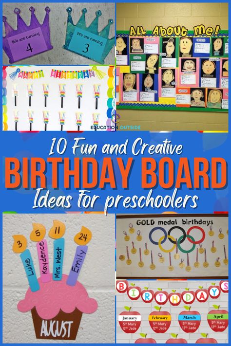 Prek Birthday Bulletin Board Ideas, Birthday Display Preschool Classroom, Preschool Birthday Calendar, Birthday Wall Ideas For Kindergarten, Kindergarten Birthday Display, Birthday Display Preschool, Display Birthdays In Classroom, Prek Birthday Board, School Birthday Decoration Ideas