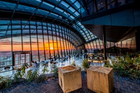 Sky Pod Bar, Darwin Brasserie and Fenchurch Seafood Bar & Grill by o1 Creative, London – UK » Retail Design Blog Sky Garden London, Glass Restaurant, Best Rooftop Bars, London Bars, Sky Garden, Better Homes And Garden, Pergola Plans, Things To Do In London, Instagrammable Places