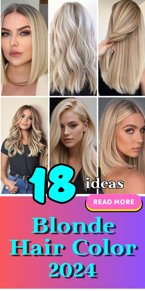 Discover the Top Blonde Hair Colors of 2024 - Trendy and Chic Styles Blonde 2024 Trends, 2024 Hair Color Trends, Winter Blondes, 2024 Blonde Hair Trends, Top Blonde Hair, Blonde Colors, Two Ponytail Hairstyles, Cool Blonde Hair Colour, Bright Blonde Hair