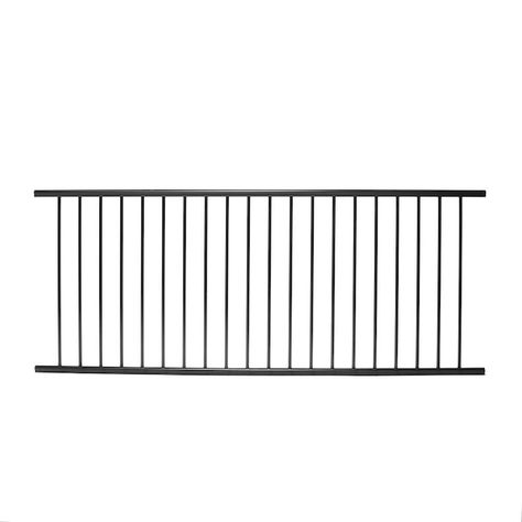 Deckorators Classic Aluminum Matte Black Aluminum Deck Rail Kit at Lowes.com Deck Railing Kits, Aluminum Railing Deck, Aluminum Balusters, Patio Deck Designs, Aluminum Decking, Deck Stairs, Deck Designs, Deck Railing, Aluminum Railing