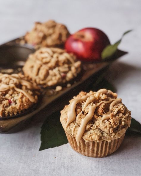 Maple Glazed Muffins, Maple Apple Muffins, Apple Butter Muffins Recipes, Autumnal Baking, Glazed Muffins, Apple Strudel Muffins, Glaze Lily, Apple Walnut Muffins, Apple Butter Muffins