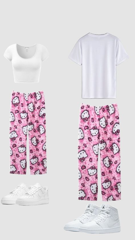 Just imagine✨ #pyjamas #matching #hellokitty #couple #fitinspo #outfitinspo Hello Kitty Gym, Just Imagine, Gym Fit, Hello Kitty, Kitty, Gym, Energy