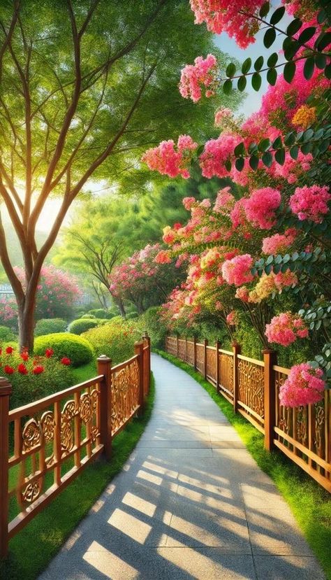 Amazing Flowers Wallpaper, Tree Fence Ideas, Trees Images, Tree Fence, New Nature Wallpaper, Trees And Flowers, Front Garden Landscape, Best Nature Images, Best Nature Wallpapers