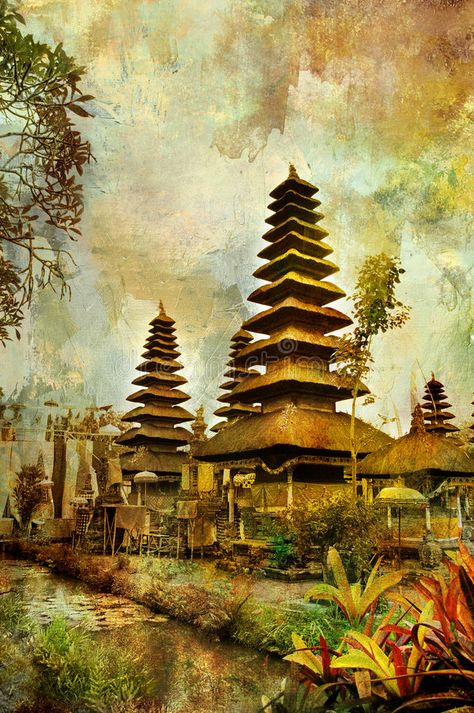 Bali Painting, Scenic Art, Art Print Display, Sunset Wall Art, Tropical Art, Visual Artwork, World Art, Balinese, Medan