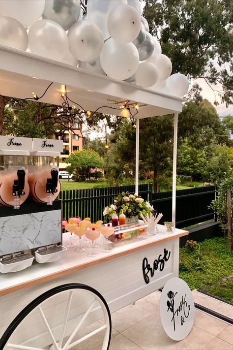 Roda Gerobak, Cocktail Cart, Event Rental Business, Cocktails Cart, Mobile Cocktail Bar, Cocktail Party Decor, Drink Cart, Ice Cream Cart, Frosé