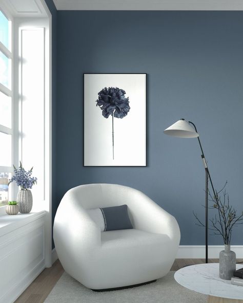 Blue Gray Paint Colors, Blue Grey Walls, Blue Painted Walls, Gray Painted Walls, Blue Gray Paint, Room Wall Colors, Bedroom Wall Colors, Blue Paint Colors, Grey Paint Colors