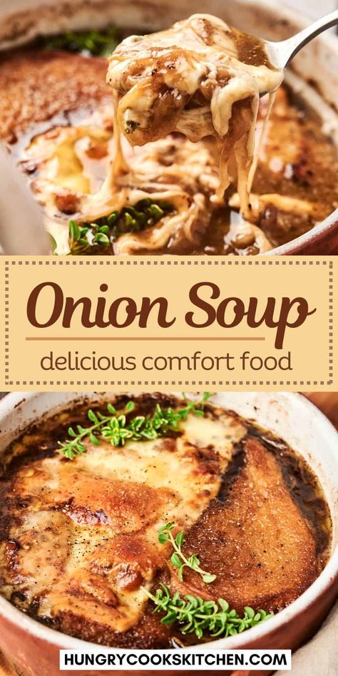 Craving something warm and comforting? This classic French onion soup is the perfect recipe to warm you up on a chilly day. Rich and flavorful, it’s an easy soup that’s ideal for family dinners, Thanksgiving, or any winter evening. Get the recipe now and enjoy a bowl of this cozy delight! Classic French Onion Soup Recipe, Onion French Soup, Comfy Soup Recipes, Rich French Onion Soup, Crockpot Onion Soup, Thick Soup Recipes, Chocolate Soup Recipe, Christmas Soup Recipes, Lipton Onion Soup Recipes