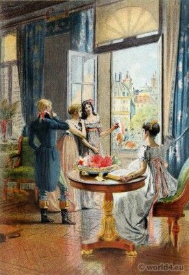 Our goddesses of the Year VIII., (1799). France Flag, Regency Period, Parisian Life, French Empire, Empire Style, Historical Romance, Jane Austen, Beautiful Paintings, Les Oeuvres