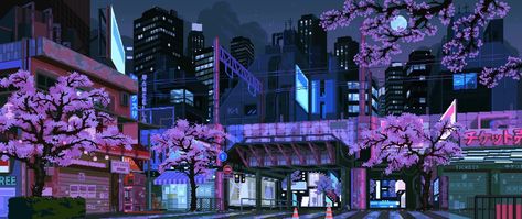 Pixel Art Wallpaper, Pixel City, Purple City, Gif Background, Pixel Art Background, Anime City, Arte 8 Bits, 8bit Art, Cool Pixel Art