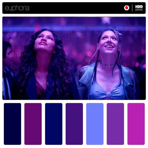 Euphoria Color Palette, Neon Lights Party, Colorful Movie, Style Tips And Tricks, Color In Film, Neon Colour Palette, Movie Color Palette, Mood Colors, Color Palate