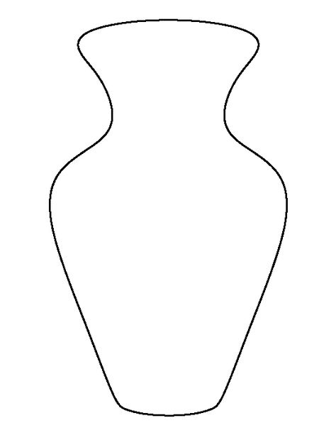 Vase pattern. Use the printable outline for crafts, creating stencils, scrapbooking, and more. Free PDF template to download and print at http://patternuniverse.com/download/vase-pattern/ Vase Template, Scrapbook Stencils, Vases Antiques, Wall Vase Decor, Printable Outline, Outline Pattern, Vase Pattern, Starověký Egypt, Museum Ideas