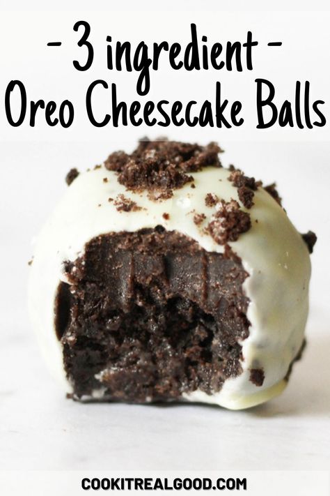 Easy Oreo Balls 3 Ingredients, Oreo Cheesecake Balls Recipes, Can You Freeze Oreo Balls, Oreo Cookie Truffle Balls, Oreo And Cream Cheese Balls, Oreo Cheesecake Truffles, Oreo Cheesecake Balls No Bake, Cheesecake Ball Recipes, Chocolate Cheesecake Balls