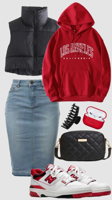 #redaesthetic #outfitinspo #schoolfit #modest #modestfashion #winteroutfit #skirt #outfit #redandblack #christiangirl #casualoutfit #ootd Pentecostal Outfits Casual, Modest Outfits Winter, Frühling Outfits, Apostolic Outfits, Christian Modesty, Modest Fall Outfits, Modest Winter Outfits, Modest Dressing, Pentecostal Outfits